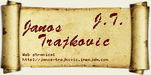 Janoš Trajković vizit kartica